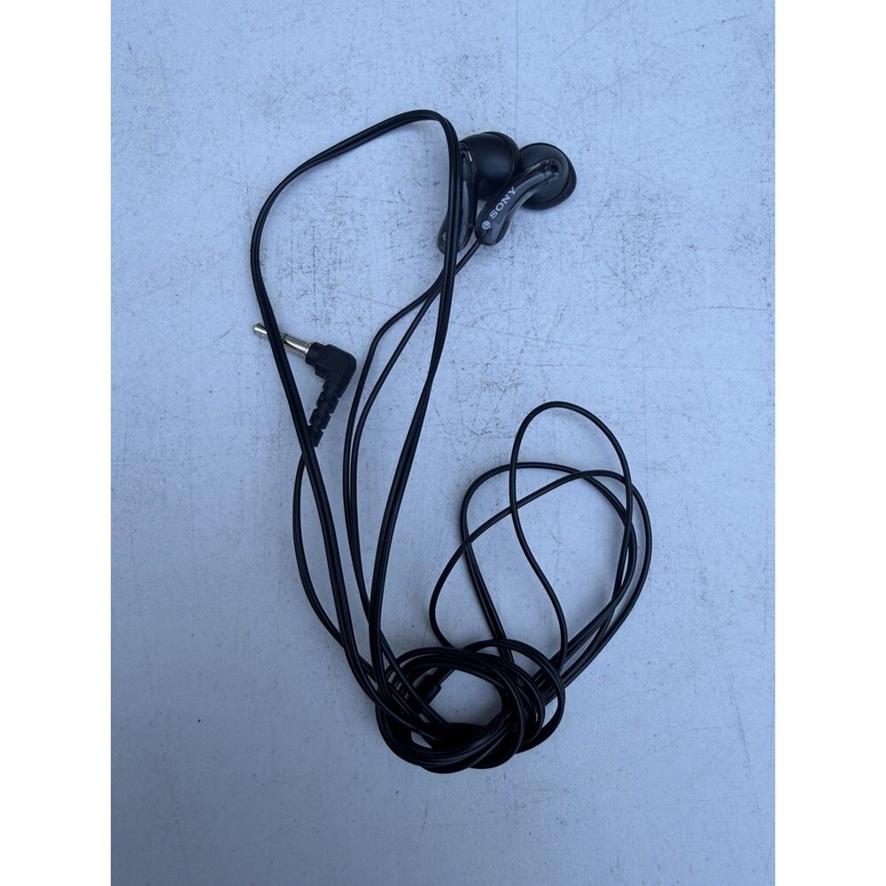 Vintage Sony MDR-E818LP Fontopia Twin Turbo Wired Earbuds 3.5mm Black Tested